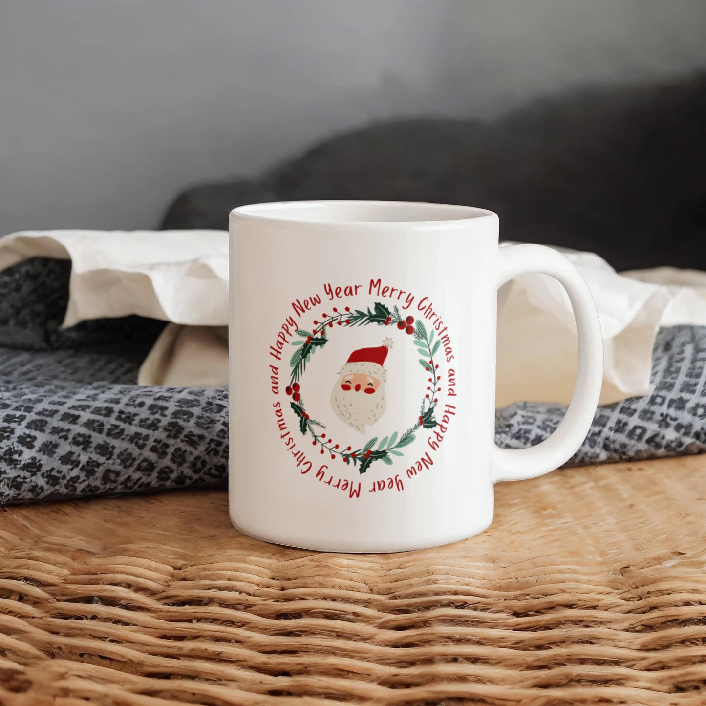 Merry Christmas & Happy New Year | White Ceramic Mug