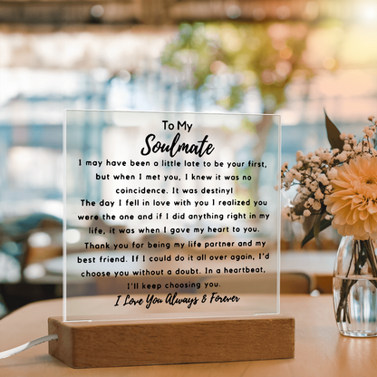 To My Soulmate | Acrylic Square Plaque