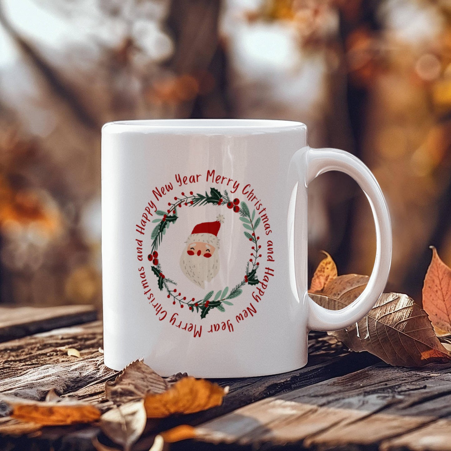 Merry Christmas & Happy New Year | White Ceramic Mug