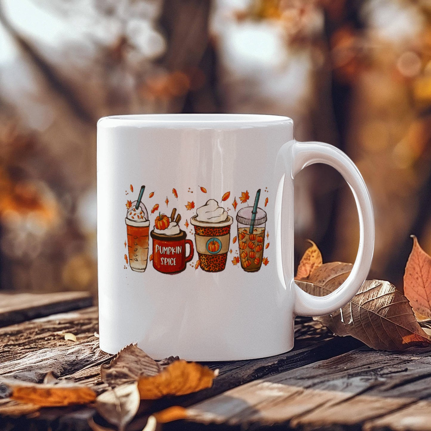 Pumpkin Coffee | White Ceramic Mug
